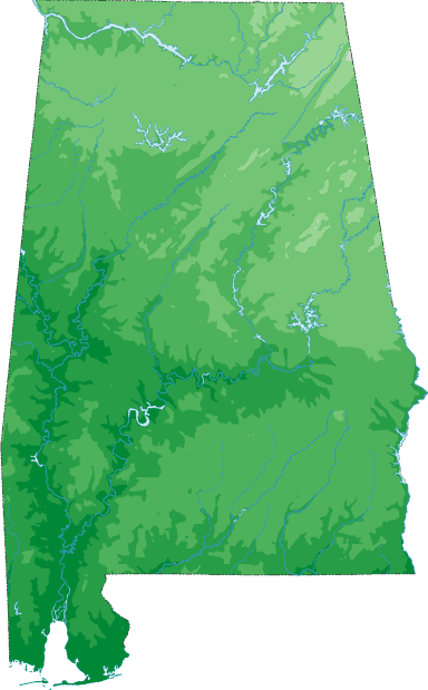 Alabama Topo Map Topographical Map